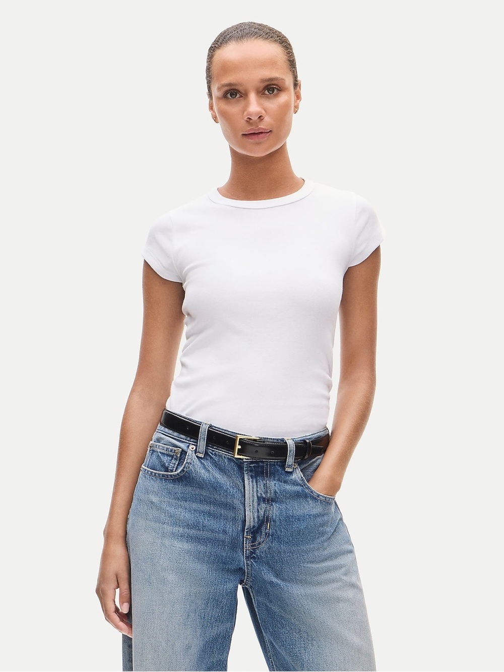 NWT J.Crew Perfect-Fit Cotton Crewneck T-Shirt White Size S